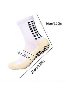 12-18 Years Old Youth Soccer 3 PiecesSet: Non-Slip Grip Mid-Calf Leg Warmers + Sports Shin Guard Sleeves + Shin Guards - Multicolor - View 9