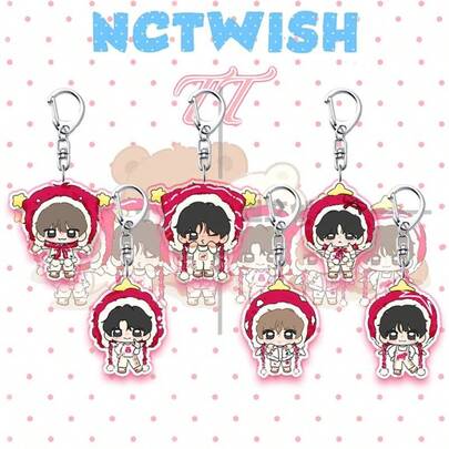 WISH Peripheral Acrylic Keychain, Cute Cartoon High-Quality Student Backpack Decor, Small Gift For Classmates