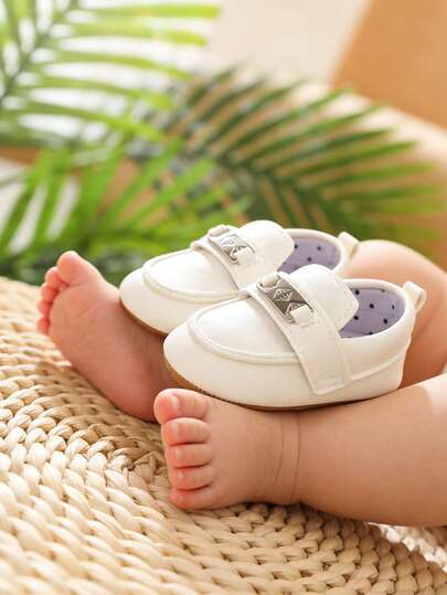 Infant Baby Boys/Girls PU Leather Soft Bottom Anti-Slip Prewalker Shoes, Newborn Oxford Loafers, Cute Moccasins, Baby Wedding/Formal Dress Shoes
