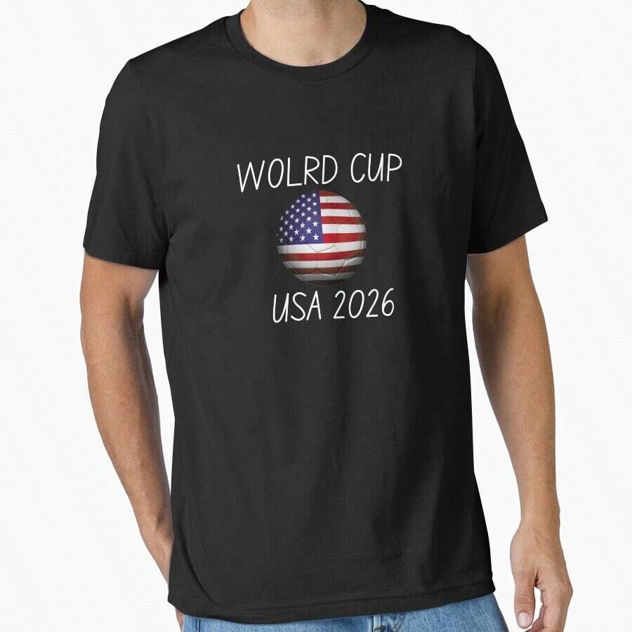 World Cup Usa 2026 Essential T-Shirt. - 黑色 - 查看 1