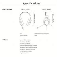 HAVIT H2015E Gaming Headsets For PC, 53MM Drivers Surround Sound, Headset With Mic, Gaming Headphones With Mic, Clear Communication, Light-Weight And Skin-Friendly, Durable Aluminum Frame - 查看 4