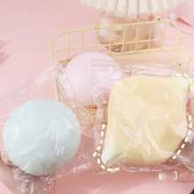 1pc Extra Large Fluffy Cheese Ball, 10cm Jumbo Squishy Toy, Stress Relief Slow Rebound Squeeze Toy, Birthday/Holiday Gift - Multicolor - View 5