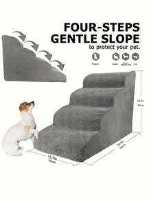3/4/5 Tier Pet Stairs, Sofa/Bed Ramp, Non-Slip & Durable, Removable & Washable, Suitable For Elderly/Injured Dogs & Cats With Joint Pain, Hot Selling Item - Multicolor - View 10