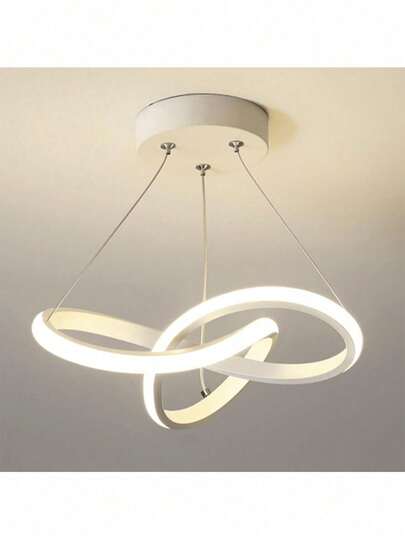 Iluminación LED de techo, lámpara de techo semiempotrada, anillos curvos contemporáneos Chaner de 16 W para comedor, cocina, sala de estar, dormitorio, pasillo y entrada.