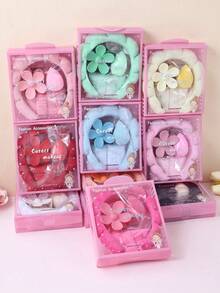 2/5pcs Set Women Sponge SPA Headband, Wristband And Big Flower Hair Clip Gift Set, Exquisite Packaging, Suitable For Party, Gift And Daily Use - Multicolor - View 6
