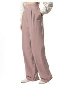 Alo Yoga Women's Suit Up Trouser | Premium High-Waist Relaxed Straight-Leg Pants | Luxury Soft Stretch Performance Trousers | Wide-Leg Athletic Leisure Slacks | Celebrity Style Urban Workout Apparel | Breathable Lightweight Formal-To-Gym Pants - Pink - View 9