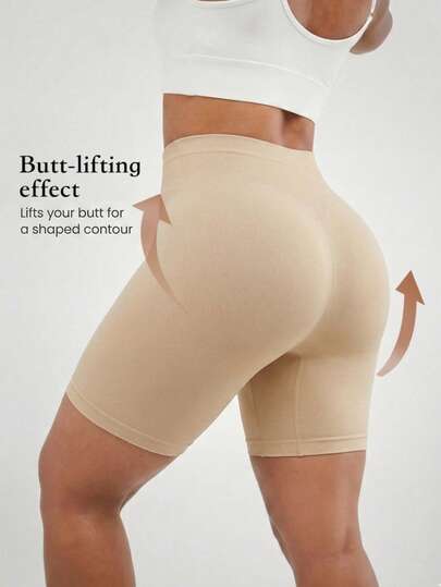 Elastiska yogashorts för kvinnor i plusstorlek, hög midja, knäböjssäkra, magkontroll, lämpliga för träning, motion, cykling, kompression