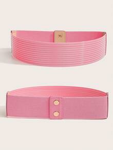 1 件新款复古松紧腰带，百搭连衣裙装饰，优雅弹力 PVC 腰带，夸张节日配饰夏季、秋季、万圣节 - A - 查看 11