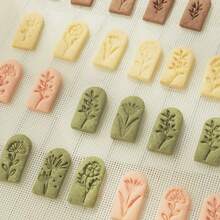 简约实用乡村风花卉饼干模具，PLA材质压花切割工具，适用于节日派对、下午茶聚会、家庭烘焙和面包店。 - 查看 11