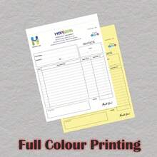 Personalised A4 Duplicate Invoice Books / Receipt Books / NCR Pads Full Colour - 1 Set - View 2