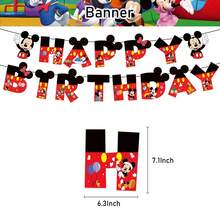 Mickey Mouse Themed Children's Cartoon Birthday Party Decorations, Hanging Flags & Spinners - Micah Flag Hoist - View 9