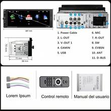 Auto Estéreo 1 Din Mp5 6.86 Pulgada wireless Carplay & Android Auto - A - Ver 6