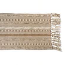 DII Table Runner Collection Cotton Stone 15x72 15x77 Fringe Included Dee - Stone - View 2