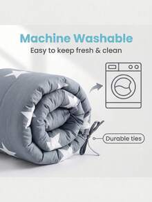 婴儿床围垫，一体式柔软防撞垫，婴儿床护栏，新生儿卡通刺绣软垫防撞护栏，儿童防摔围栏 - 彩色 - 查看 8