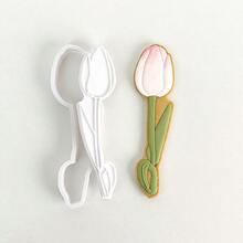 Creative Tulip Flower Mother's Day Cookie Cutter Mold Blossom Biscuit Stamp Icing Cookie Fondant Cake Pastry Dessert Baking Tool Back To School - View 10