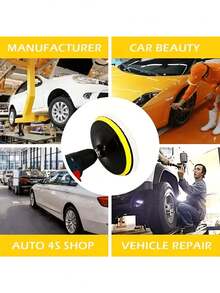 6pcs Set Car Polishing Care Set | Polishing, Waxing, And Buffing 3-In-1 | Professional Care Tools With Sponge Pads | Special For Car Detailing And Maintenance, Car Detailing, Polishing, And Waxing Sponge Wheel, Self-Adhesive Wool Ball Sponge Polishing Pad - One Size Fits All - View 8