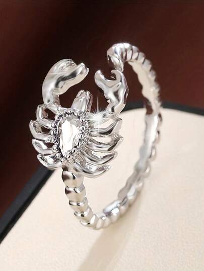 1 pieza Anillo cuadrado elegante de circonita cúbica, adecuado como regalo de cumpleaños, accesorio de fiesta y decoración diaria para niñas