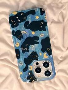 1个幻影猫图案手机壳，兼容 17 Pro Max、16、15、14、13、12、11，可爱又实用 - 彩色 - 查看 4