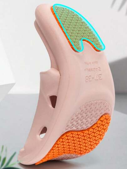 2025 New Summer Non-Slip Flat PVC Slippers, Suitable For Pregnant Women And Elderly, Can Be Worn Indoors And Outdoors