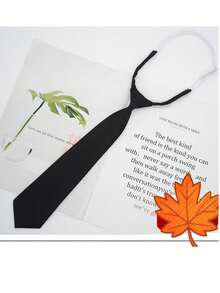 1 Set Black & Red Striped Necktie Combo, Versatile Fashion - Multicolor - View 7