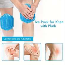 1 st. ispåse för knä - återanvändbar ispåse för varma och kalla kompresser för knäavslappning - gel-ispåse med elastiskt justerbart band - Flerfärgad - Visa 2