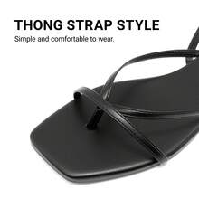 Womens Strappy Flat Sandals - Comfortable Lace Up Gladiator Dressy Sandals, Square Toe Tie Up Walking Sandal, Summer Wrap Up Vocation Sandal Mermaid Shoes - màu đen - Xem 8