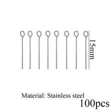 50/100个不锈钢极简弯针 T型针 串珠针 九字针 串珠连接针 耳环手链DIY饰品配件制作 - 頭針 - 查看 24