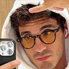 1 Pair Men's Casual Basic Square Fashion Glasses, Suitable For Holidays And Daily Wear - Multicolor - View 1