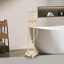 LOYALHEARTDY Freestanding Bathtub Faucet, Floor-Mounted Tub Filler, Bathtub Faucet - A - View 5