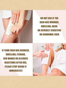 200/100片装面部脱毛蜡纸，适用于女性面部脱毛，家用脱毛套装，芦荟香味，温和快速去除眉毛、唇部、身体、腿部和比基尼线毛发。无需蜡，1片装 - 純色 - 查看 3