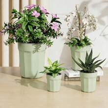 Self-Watering Slouchy Planter, Transparent Resin Hydroponics Pot For Succulents And Plants, No Need To Water, Plastic Flower Pot - Multicolor - View 1