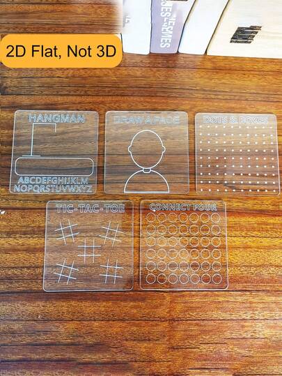 Reusable Travel Game Board, Erasable For Travel, Suitable For Teens To Play Tic-Tac-Toe, Can Be Used In Car, Including Word Guessing And Tic-Tac-Toe - Portable 3.94x3.94 Inches, Suitable For Travel, Classroom, Family Education, Party - Erasable Surface, Suitable For Christmas, New Year, Valentine's Day And Party Events, Family Game Night, Meets 11 Holiday Seasons.