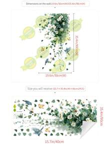 1片可移除花藤墙贴，墙面装饰背景贴纸 - 49004-瓢蟲藤蔓 - 查看 7