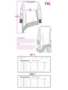 大码女式圆领纯色长款不对称下摆衬衫，简约优雅，适合外出和居家穿着。女士夏季服装，商务休闲黑色春季款 - 黑色 - 查看 8