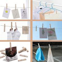 10/30/50pcs Wooden Clothes Pins, Approx. 7.2cm/2.8in Length - Multicolor - View 2