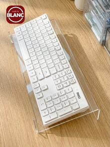 1pc Acrylic Keyboard Stand - Compact Desktop Riser For Keyboard And Mini PC, Space-Saving Design, Ideal For Modern Office | Stylish Keyboard Holder | Durable Plastic Base - Multicolor - View 3
