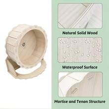 Hamster Silent Running Wheel, Wooden Exercise Wheel, Quiet Activity Wheel, Pet Toy, Suitable For Hamsters, Gerbils And Small Animals - Multicolor - View 5