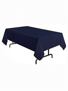 1pc White Rectangular Tablecloth, 150 X 259.08 Cm, Thickened Polyester Fabric Tablecloth, Suitable For Party, Banquet, Dining, Birthday, Wedding - Multicolor - View 32