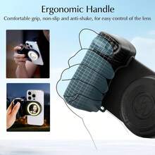 1 Rechargeable Magnetic Mobile Phone Camera Shutter Handle, Ergonomic Camera Grip Holder, 1/4 Inch Screw Interface, Smartphone Holder, Equipped With Night Photography Fill Light, Specially Designed For Travel Photographers. - A - View 9