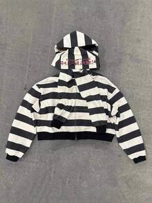 Men's Double-Layer Y2k New Product Color Blocking Design, Loose And Thin Zipper Hooded Sweatshirt, Double-Layer Design, Casual Hoodie For Men - 黑色 - 查看 1
