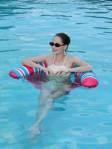 充气泳池面条椅，1 件装泳池漂浮面条吊带式漂浮椅，成人派对夏季水上娱乐游泳派对漂浮椅 - 彩色 - 查看 1