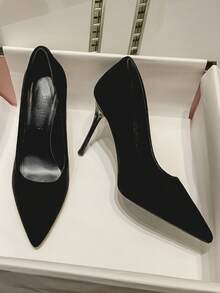VIP.MRS.KING Women's Solid Color Office/Commute High Heels, Suitable For All Seasons - Black - View 3