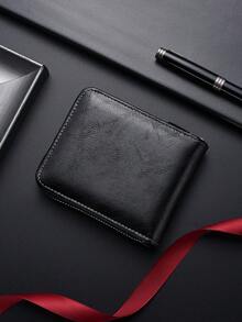 New Retro Men's Wallet, Short Bifold Leather Card Holder Zipper Wallet, Easter - Multicolor - View 11