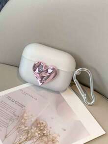 INS电镀心形1/2代耳机保护套，无线蓝牙苹果Pro 2保护套带登山扣 - 愛心 - 查看 10