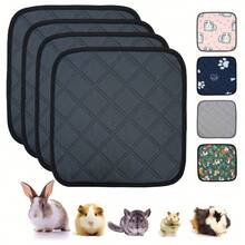 Washable Small Pet Pee Pads, Reusable Guinea Pig Hamster Cage Liners, Anti-Soil Pet Mat For Small Animals, Pet Cleaning Supplies - one-size - View 4