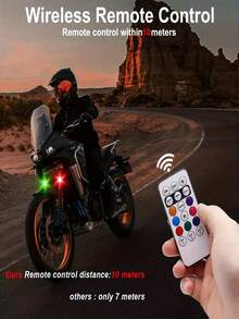 2/4/6/8pcs Rechargeable Wireless Remote Control LED Lights, 8 Colors Mini Anti-Collision Safety Lights Suitable For Cars, Drones, Motorcycles And Bicycles, High Brightness USB Rechargeable Warning Lights - A - View 7