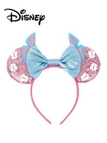 Disney 1件迪士尼系列服装头饰，角色扮演服装，卡通史迪奇和米奇耳朵发箍，节日派对独特设计发箍，女士发饰 - 彩色 - 查看 9
