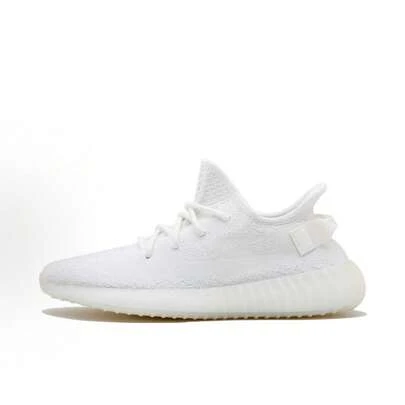  Adidas Originals Yeezy Boost 350 V2 "Triple White" Mesh Low-Top Casual Shoes, Unisex, White