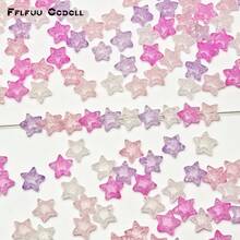 222 Pink-Purple Three-Dimensional Star Beads With A Plump Shape And Delicate Crackle Glaze Texture. Ideal For DIY Bracelets, Necklaces, Earrings, And More. Easy To Use, Perfect For Craft Lovers To Create Jewelry In A Variety Of Styles. - 粉色 - 查看 10