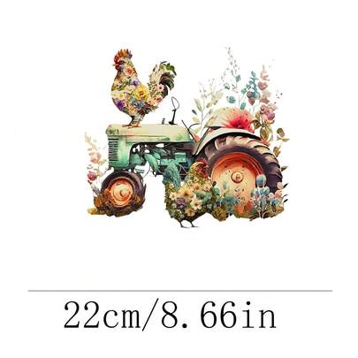 1/2/3片装小鸡图案热转印贴纸，适用于DIY T恤、牛仔裤、连帽衫、包包、枕头（混色），节日工艺品，耐用装饰贴纸，服装点缀，派对装饰